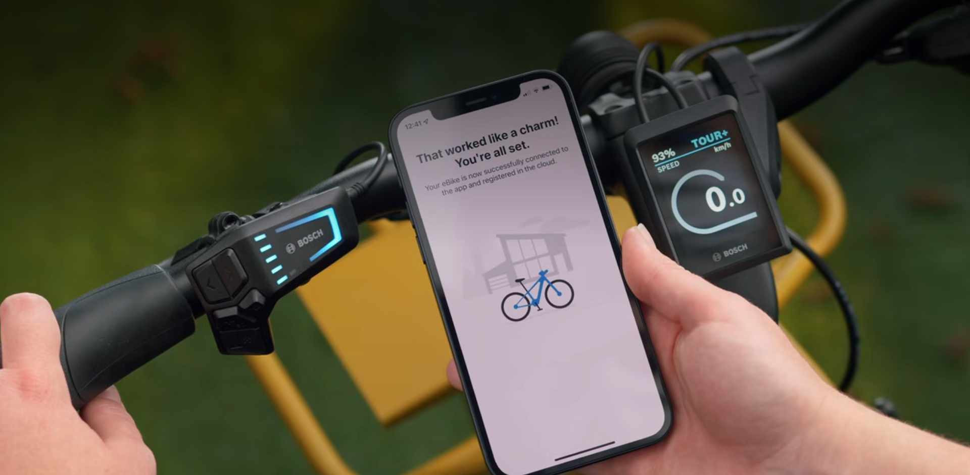 Bosch eBike Flow sikeres párosítás ablak