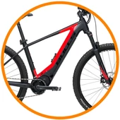 Merev farú (hardtail) elektromos mountain bike kerékpár