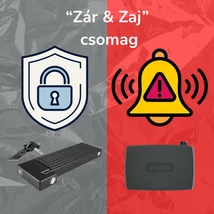 Zár és Zaj csomag (hajtogatható lakat + kerékpáros riasztó)