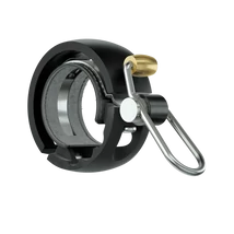 Knog Oi Luxe kerékpáros csengő fekete színben