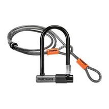 Zár U-lakat Kryptonite Kryptolok 2 Mini7+ 8,2 x 17,8cm + hurokkábel
