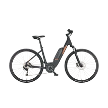 KTM Macina Cross A410 elektromos kerékpár klasszikus fekete-narancssárga KTM szinekben