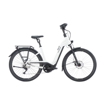 Pegasus Premio Evo 10 Lite Comfort unisex komfort vázas trekking elektromos kerékpár fehér színben