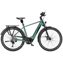 KTM Macina Style 820 elektromos kerékpár zöld színben férfi vázzal