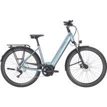 PEGASUS Premio Evo 10 elektromos kerékpár komfort vázzal kék színben