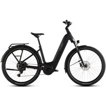 Cube Touring Hybrid ONE 600 elektromos kerékpár komfort vázzal fekete színben