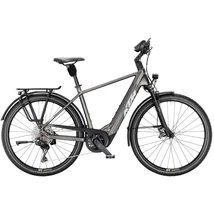 KTM Macina Style 810 elektromos kerékpár szürke színben férfi vázzal
