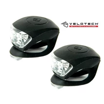Villogó Velotech 2LED fekete