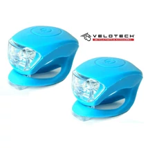 Villogó Velotech 2LED kék