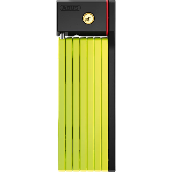 ABUS uGrip BORDO 5700/100, összehajtható kerékpár lakat SH tartóval, lime, 100cm