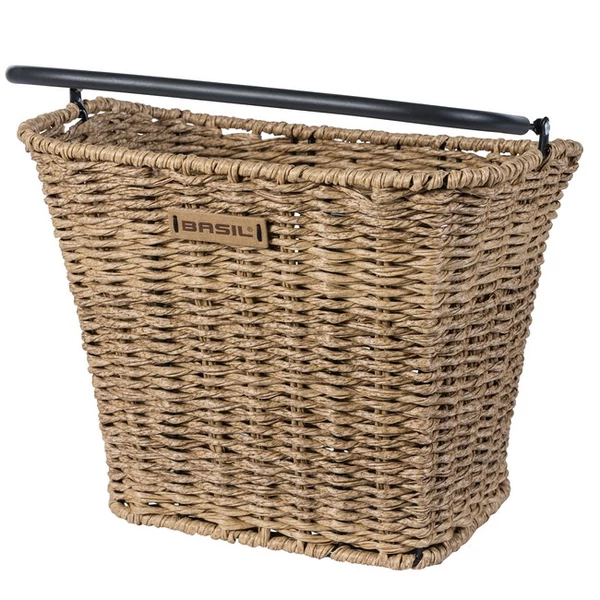 Első kosár Basil Bremen Rattan Look, kormányadapter NÉLKÜL, barna