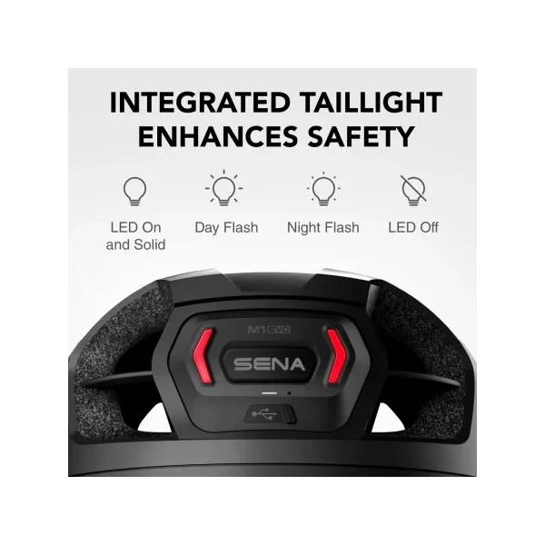 SENA M1 EVO - Mountain Bike kerékpáros sisak beépített MESH kommunikációval - Fekete - L -