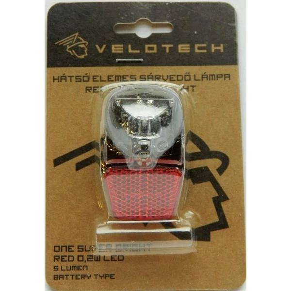 Lámpa elemes H Velotech 1LED sárvédőre