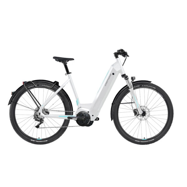GEPIDA Berig W Deore 10 elektromos kerékpár komfort vázzal, fehér színben