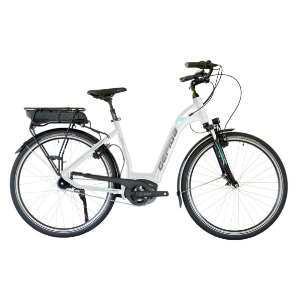 Gepida Reptila 1000 28' W 7S RT elektromos kerékpár unisex, komfort vázzal fehér színben