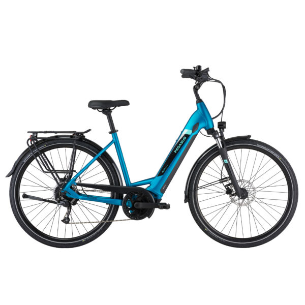 Pegasus Evo CX elektromos kerékpár chrome petrol (türkiz) színben, unisex, komfort vázas