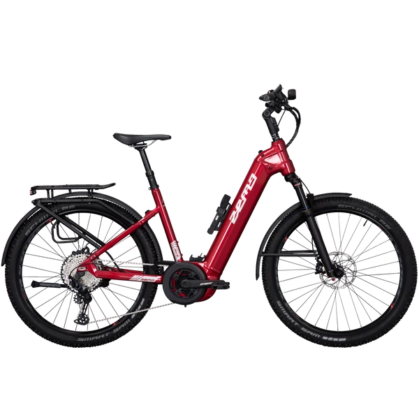 Zemo SU-E 12 elektromos SUV kerékpár unisex komfort vázzal piros színben