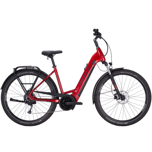 Bulls Landscape Evo elektromos kerékpár komfort vázzal, piros színben