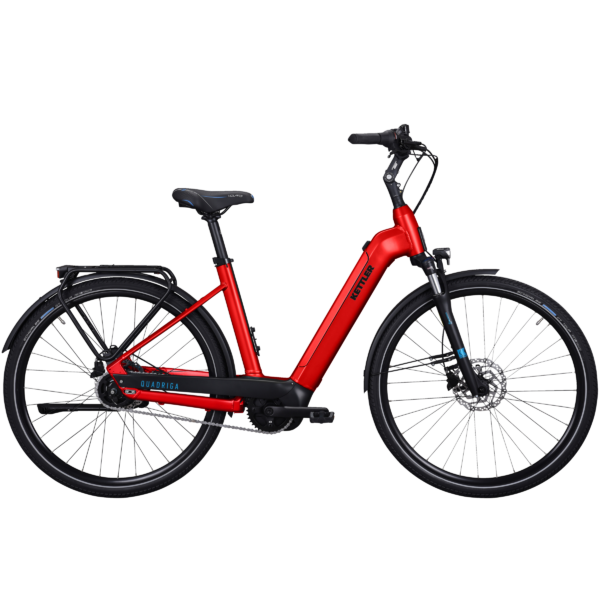Kettler Quadriga P5 RT kontrafékes agyváltós elektromos kerékpár piros színben