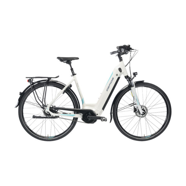 Gepida Bonum Edge Nexus 8 elektromos kerékpár unisex komfort vázzal fehér színben
