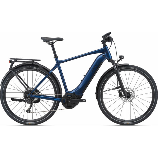Giant Explore E+ 2 GTS elektromos kerékpár férfi vázzal, kék színben