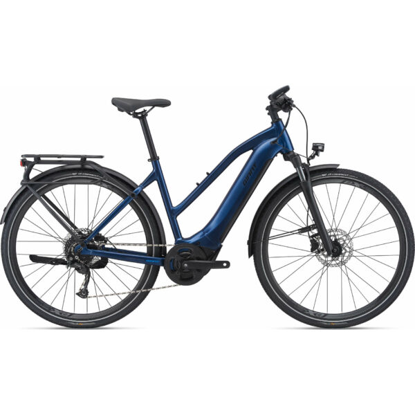 Giant Explore E+ 2 STA elektromos kerékpár női vázzal, kék színben