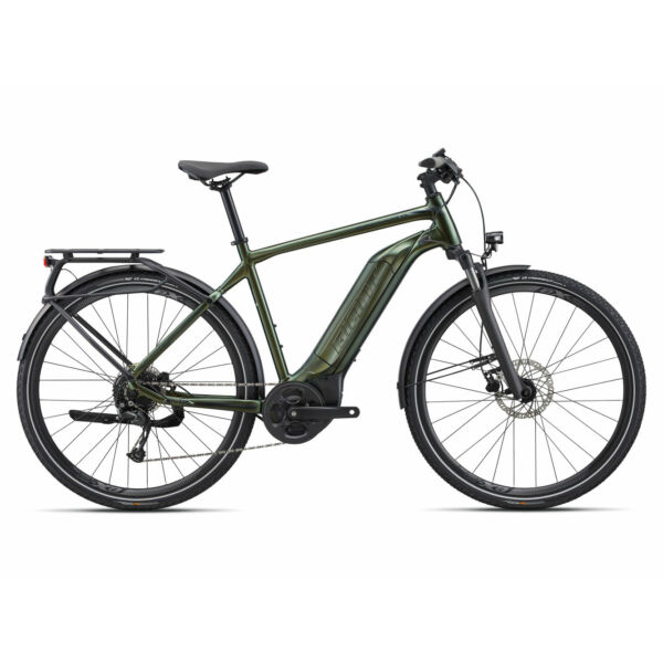 Giant Explore E+ 3 GTS elektromos kerékpár férfi vázzal, sötétzöld színben