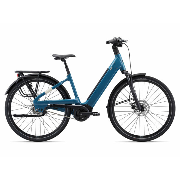 LIV Allure E+ RT elektromos kerékpár unisex komfort vázzal, kék színben