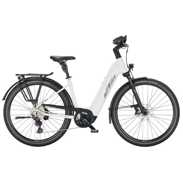 KTM Macina Style 720 elektromos kerékpár unisex komfort vázzal fehér színben