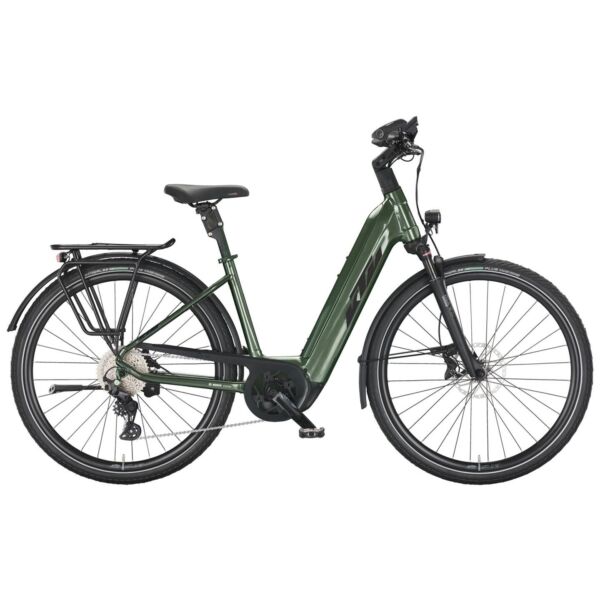 KTM Macina Style 720 elektromos kerékpár unisex komfort vázzal zöld színben