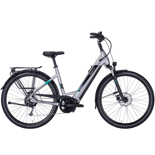 Pegasus Evo CX 750 elektromos kerékpár grafit színben, unisex komfort vázas