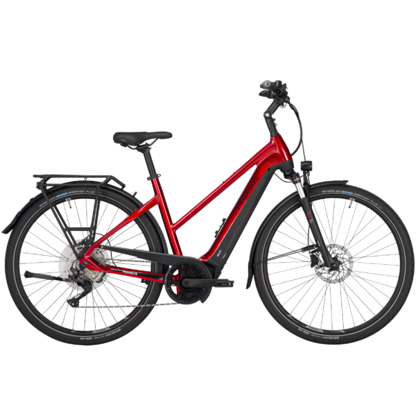 Pegasus Premio Evo 10 Lite 750 elektromos kerékpár női vázzal piros színben