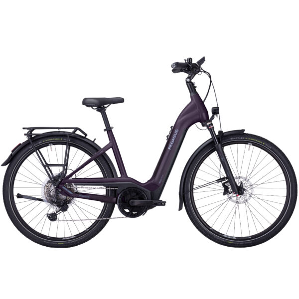 Pegasus Premio Evo 11 750 elektromos kerékpár komfort vázzal, lila színben