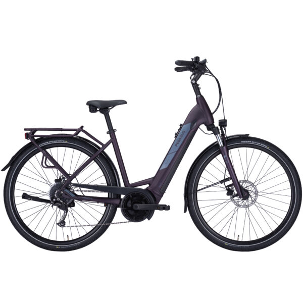 Pegasus Solero Evo 9 elektromos kerékpár, unisex komfort vázas bordó színben