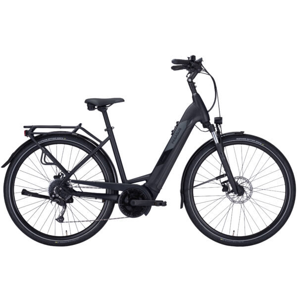 Pegasus Solero Evo 9 elektromos kerékpár, unisex komfort vázas fekete színben