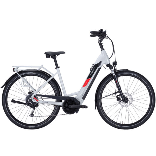 Pegasus Solero Evo 9 elektromos kerékpár, unisex komfort vázas fehér színben