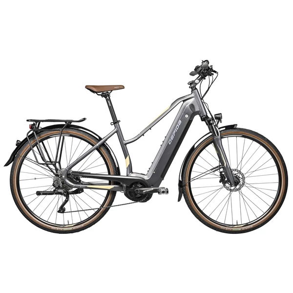 Gepida Alboin Curve TR XT10 elektromos trekking kerékpár női vázzal, grafit színben