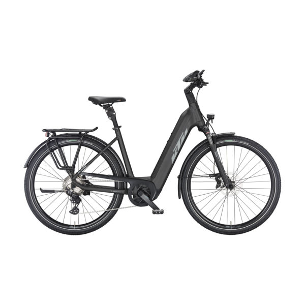KTM Macina Style 730 unisex komfort vázas elektromos túra kerékpár fekete színben
