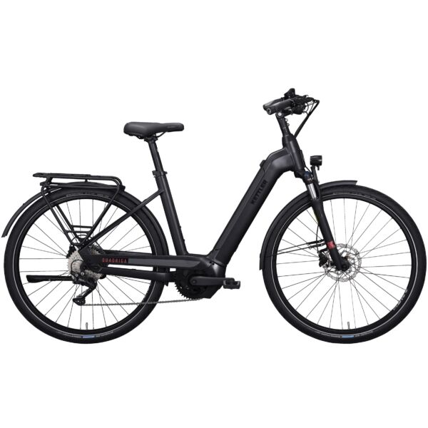 Kettler Quadriga CX 10 elektromos kerékpár túrázáshoz fekete színben unisex komfort vázzal