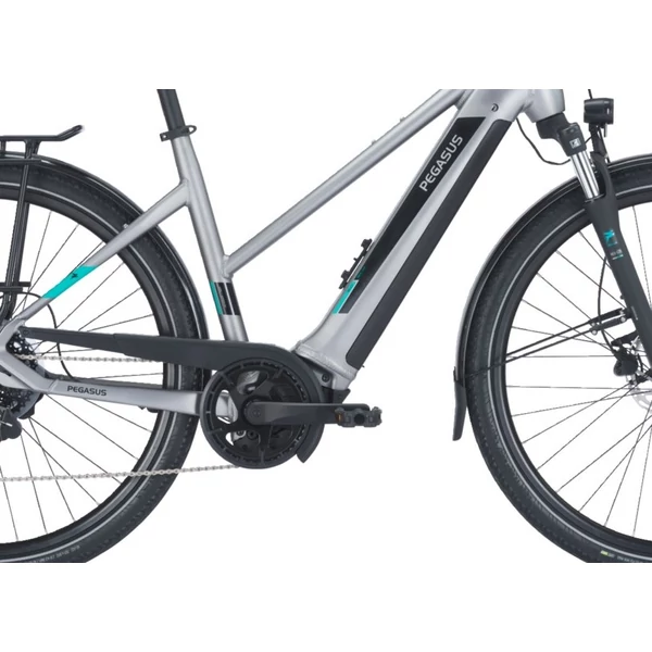 PEGASUS Evo CX elektromos kerékpár női vázzal szürke színben