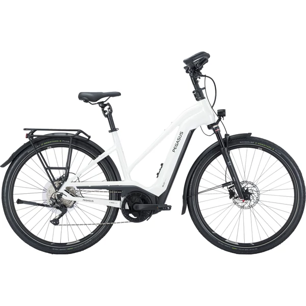 Pegasus Premio Evo 10 Lite Comfort női vázas trekking elektromos kerékpár fehér színben