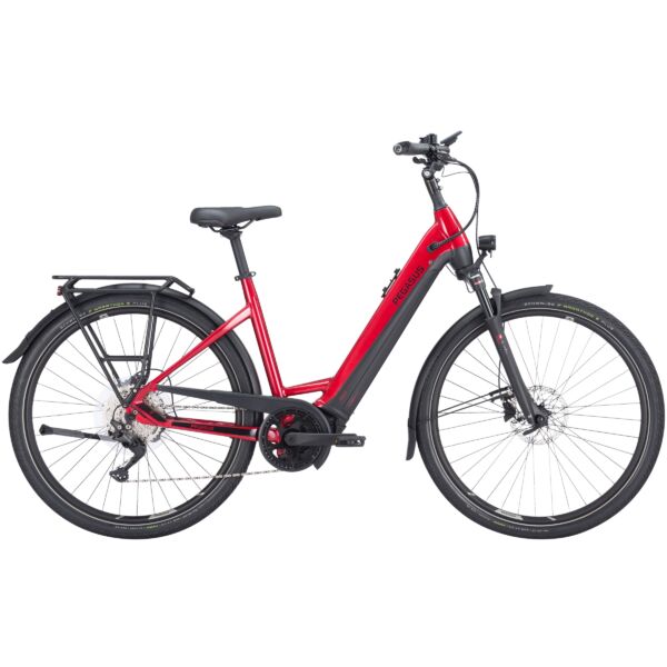 Pegasus Premio Evo 10 Lite elektromos kerékpár unisex komfort vázzal piros színben