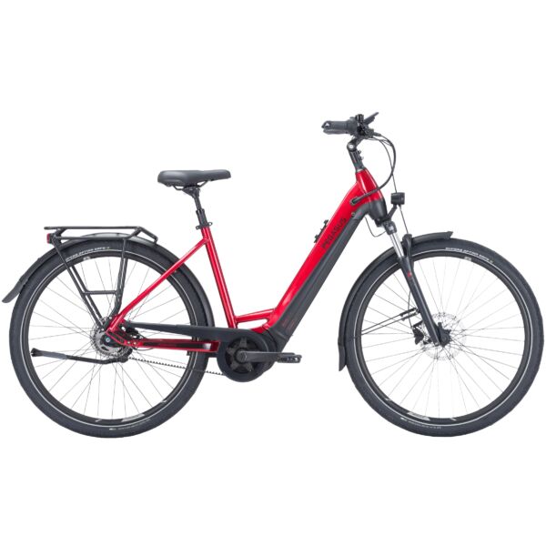 Pegasus Premio Evo 5F Belt elektromos kerékpár komfort vázzal piros színben
