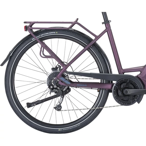 PEGASUS Solero Evo 9 elektromos kerékpár komfort vázzal deep berry színben
