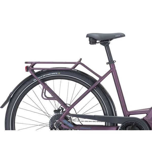 PEGASUS Solero Evo 9 elektromos kerékpár komfort vázzal deep berry színben
