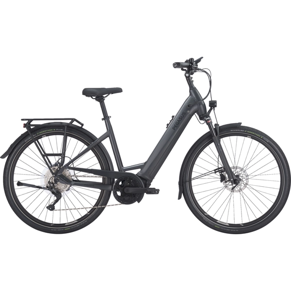 Pegasus Premio Evo 10 Lite elektromos trekking kerékpár unisex komfort vázzal fekete színben