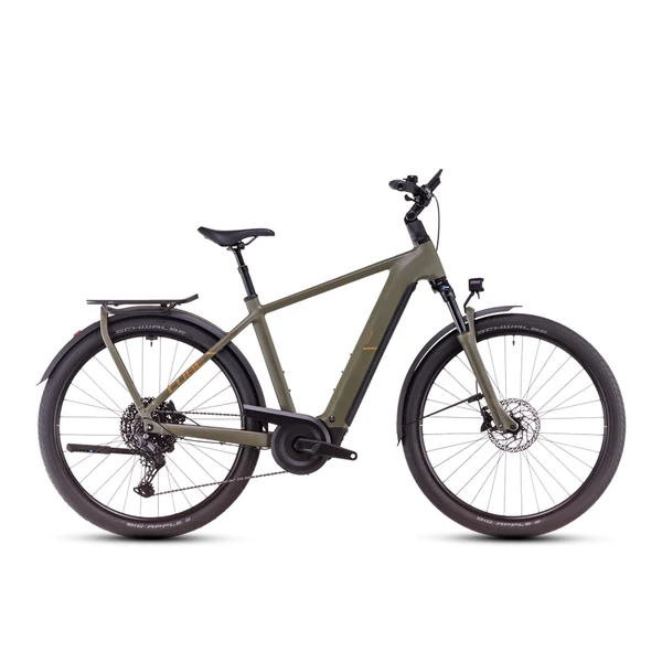 CUBE Kathmandu Hybrid Pro 800 elektromos kerékpár férfi vázzal dustyolive'n'gold színben (barna)