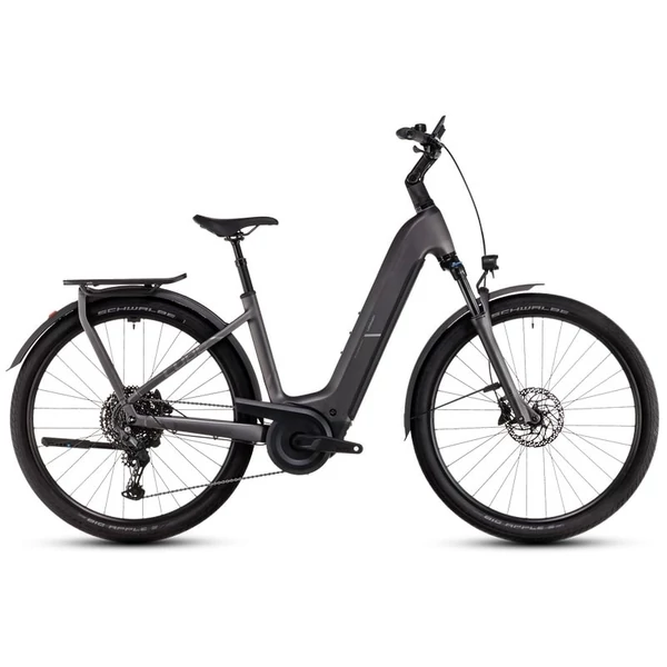 CUBE Kathmandu Hybrid Pro 800 elektromos kerékpár komfort vázzal szürke színben