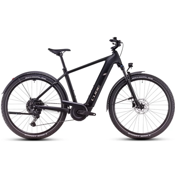 CUBE Nuride Hybrid Pro 600 Allroad elektromos kerékpár férfi vázzal fekete színben