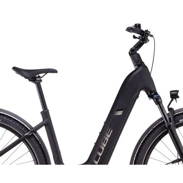 CUBE Nuride Hybrid Pro 600 Allroad elektromos kerékpár komfort vázzal fekete színben